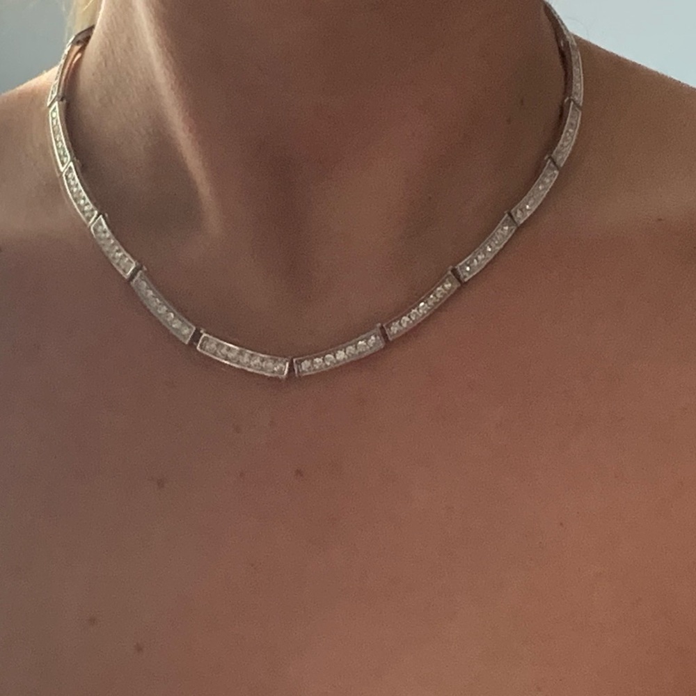 Swarovski CZ necklace.